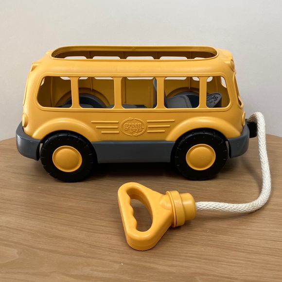 Green Toys Pull Along School Bus Wagon - Picture 1 of 7